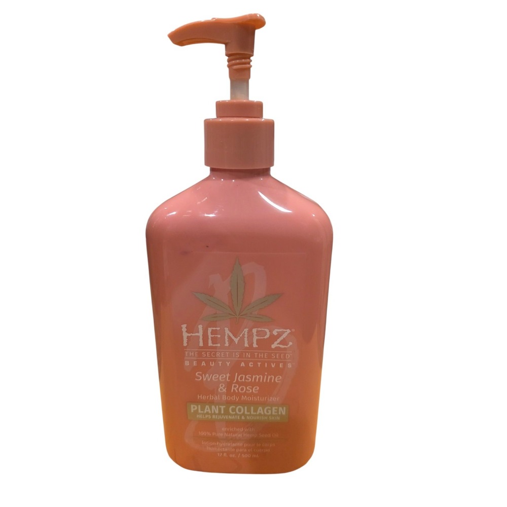 Hempz Sweet JASMINE & ROSE w/ Plant Collagen Herbal Body Moisturizer 17 fl oz